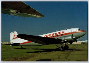 Airplane Postcard Gateway Airlines Douglas DC3 CF-RTB at Edmonton BX7