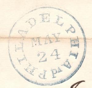 1837 Letter Sheet - Philadelphia to Boston