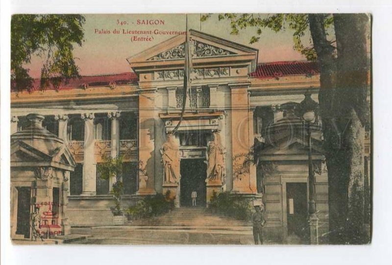 286899 VIETNAM SAIGON Palace of the Lieutenant Governor Vintage tinted postcard