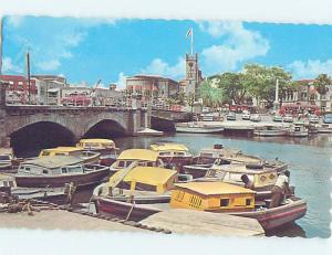 Pre-1980 BOATS BY THE BRIDGE Bridgetown Barbados F5699