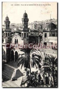 Postcard Old Algiers View Of The Cathedral And The Upper City