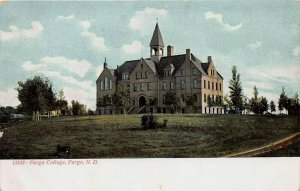 Fargo College, Fargo, North Dakota, Early Postcard, Souvenir Post Card Co.