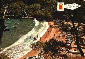 Vintage Postcard Costa Brava Aigua Blava Bagur The Cola Detail Girona Spain ES