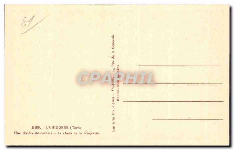 Sidobre - A river of rocks - Old Postcard