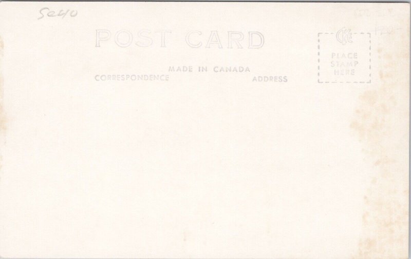 Flin Flon Manitoba Main Street looking South HBC People MB RPPC Postcard H40