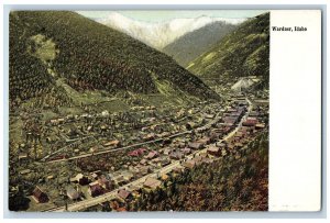 Wardner Idaho ID Postcard Aerial View Of Residence Section And Mountains c1920s