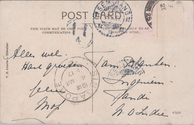 Gibraltar Main Street Vintage Postcard C262