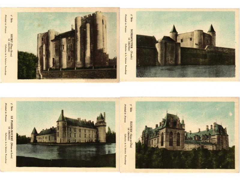 CASTLES CHATEAUX FRANCE 130 CPA COLLECTION PAUTAUBERGE