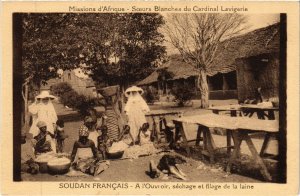 PC MISSION A L'OUVROIR SECHAGE FILAGE DE LAINE ETHNIC TYPES SUDAN (a30667)