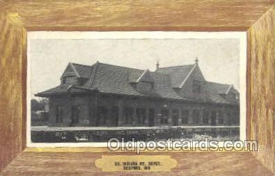 SO Depot, Bedford, IN, Indiana, USA Train Railroad Station Depot Post Card Po...