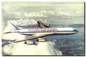 Old Postcard Jet Aviation four-engine Boeing 707 Intercontinental