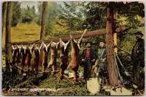 1908 CA-California, A Day's Hunt In Tulare Country, Hunting Animals, Postcard