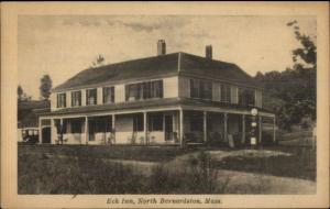 North Bernardsston MA Eck Inn & Gas Pump c1920 Postcard