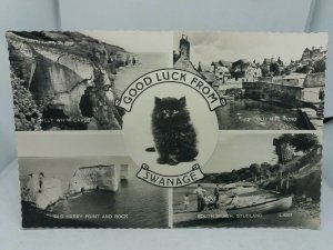 Vintage RP Multiview Postcard Old Mill Pond South Beach Studland Swanage Dorset