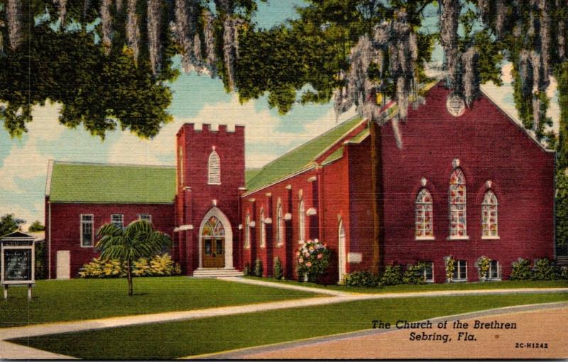 Florida Sebring The Church Of The Brethren Curteich