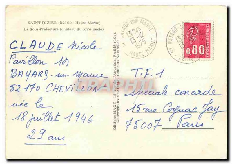 Modern Postcard Saint Dizier Haute Marne Under Prefecture