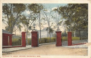 Springfield Massachusetts 1918 Postcard Entrance To Armory Grounds