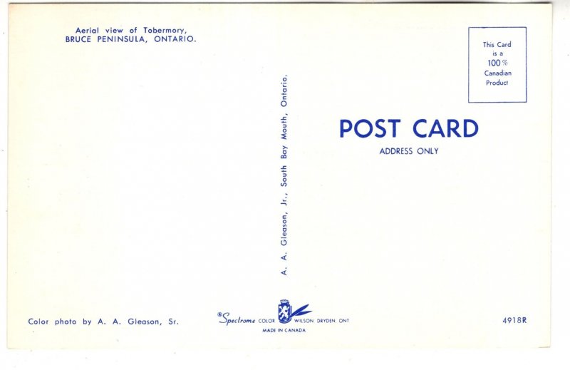 Aerial, Tobermory, Ontario, Bruce Peninsula