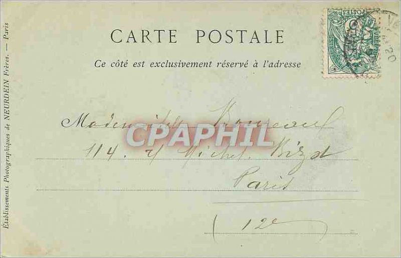 Postcard Old Chateau Moncontour (map 1900)