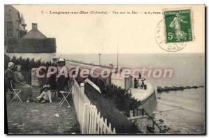 Old Postcard Langrune sur Mer Calvados sea view