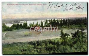 Old Postcard Washington University And Lake Washington Seattle Wash