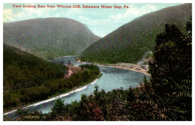 Pennsylvania Delaware Water Gap,   View looking East from Winoma Cliffs