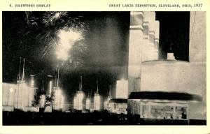 OH - Cleveland. Great Lakes Exposition, 1937. Fireworks Display