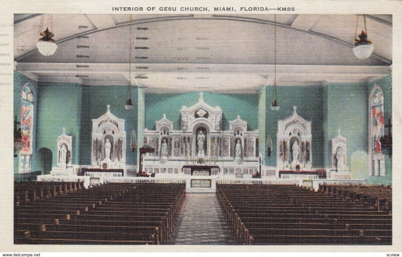 Miami , Florida , 30-40s ; Gesu Catholic Church , Interior