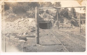 H22/ Colorado? RPPC Postcard Mine Mining c1910 Tunnel Tracks Gold Mine?