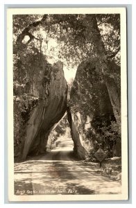 Vintage 1947 RPPC Postcard Arch Rock Yosemite National Park California