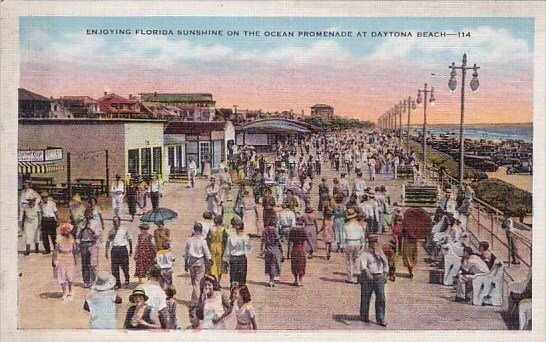 Florida Daytona Beach Enjoying Florida Sunshine On The Ocean Promenade At Day...