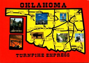 Oklahoma With Map Showing Turnpike Express