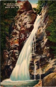 Glen Ellis Falls Pinkham Notch White Mountains New Hampshire DB Postcard