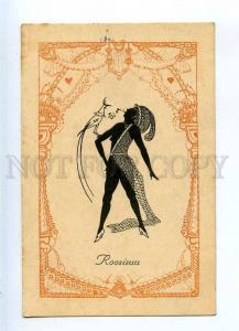 233199 ART NOUVEAU Bird SILHOUETTE Nude Dancer Old Tonisson