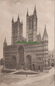 Lincolnshire Postcard - Lincoln Cathedral, The West Front  RS33187