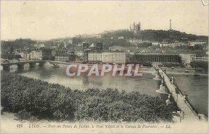 Postcard Old Bridge Lyon Courthouse Tilsit The Bridge and the Coteau de Fourv...