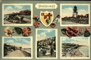 Dovercourt Essex Multi View w/ Lighthouse c1910 Postcard