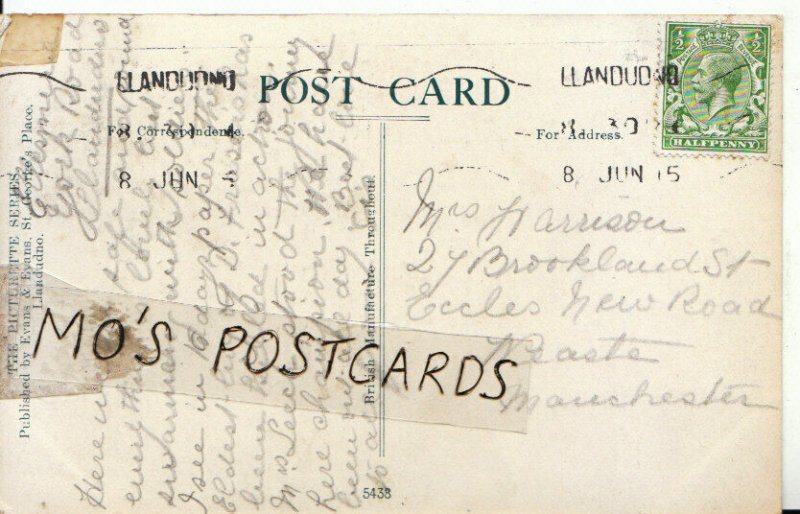 Genealogy Postcard - Harrison - Eccles New Road - Weaste - Manchester Ref 7338A