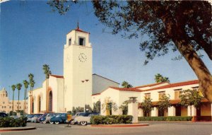 Los Angeles California 1955 Postcard Union Train Station Cars