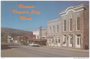 Street View Showing Post Office, Drug Store/Pharmacy, Bank, Etc., Virginia Ci...