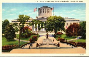 Ohio Columbus State Capitol Building and McKinley Memorial Curteich