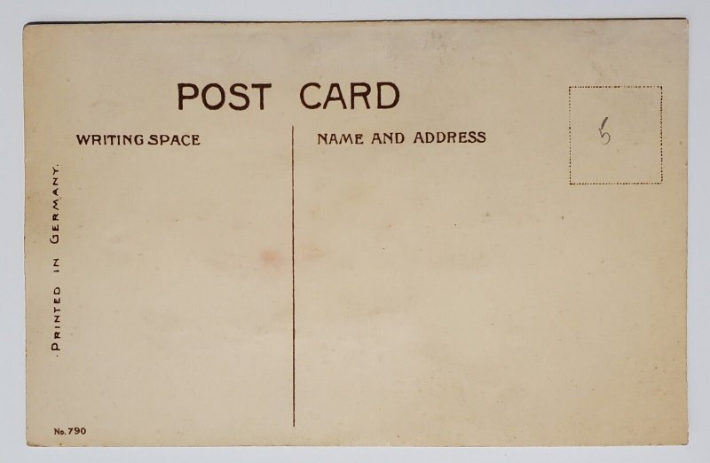 Christmas Greetings Holly Border Bell With Felt Applique Postcard E33