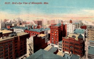 Minnesota Minneapolis Birds Eye View 1914
