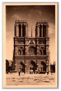 Gothic Cathedral Notre Dame de Paris France UNP WB Postcard W22