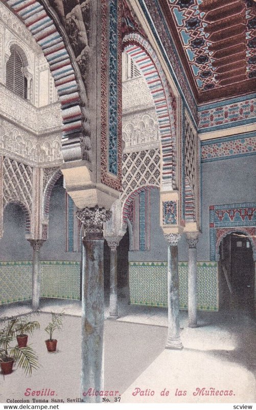 SEVILLA, Andalucia, Spain, 1900-1910's; Alcazar, Patio De Las Munecas