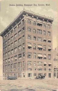 Perkins Building Newspaper Row Tacoma Washington 1910c postcard