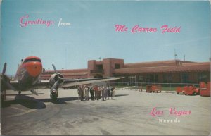 Postcard Greetings from Mc Carron Field Las Vegas Nevada NV