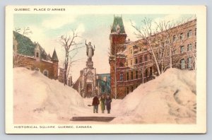 Place D' Armes, Historical Square Quebec Canada,  Postcard  P6