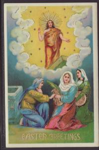 Easter Greetings,Jesus,Women Postcard