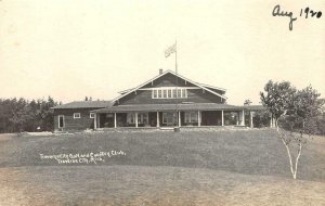RPPC Traverse City Golf Country Club Michigan Real Photo c1910s Vintage Postcard